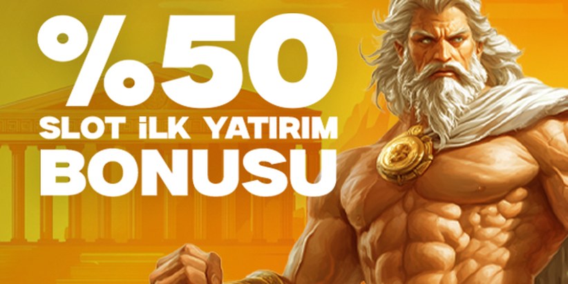 %50 Çevrimsiz Slot İlk Yatırım Bonusu — VDCasino promosyon görseli