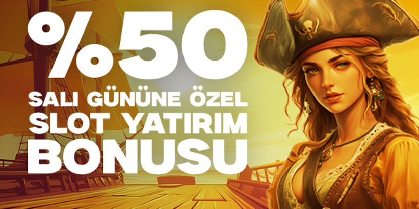 %50 Slot Salı Bonusu — VDCasino promosyon görseli